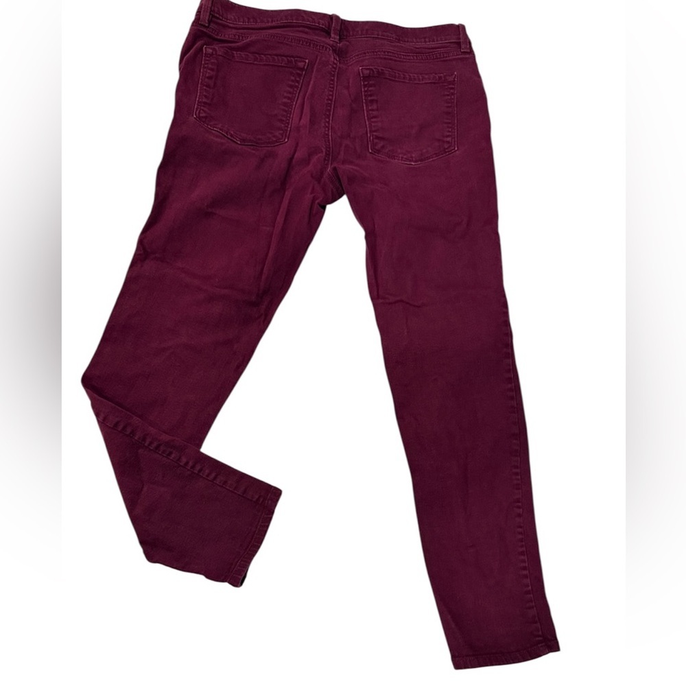 Loft modern skinny Burgundy Jeans size 12 - Picture 3 of 8